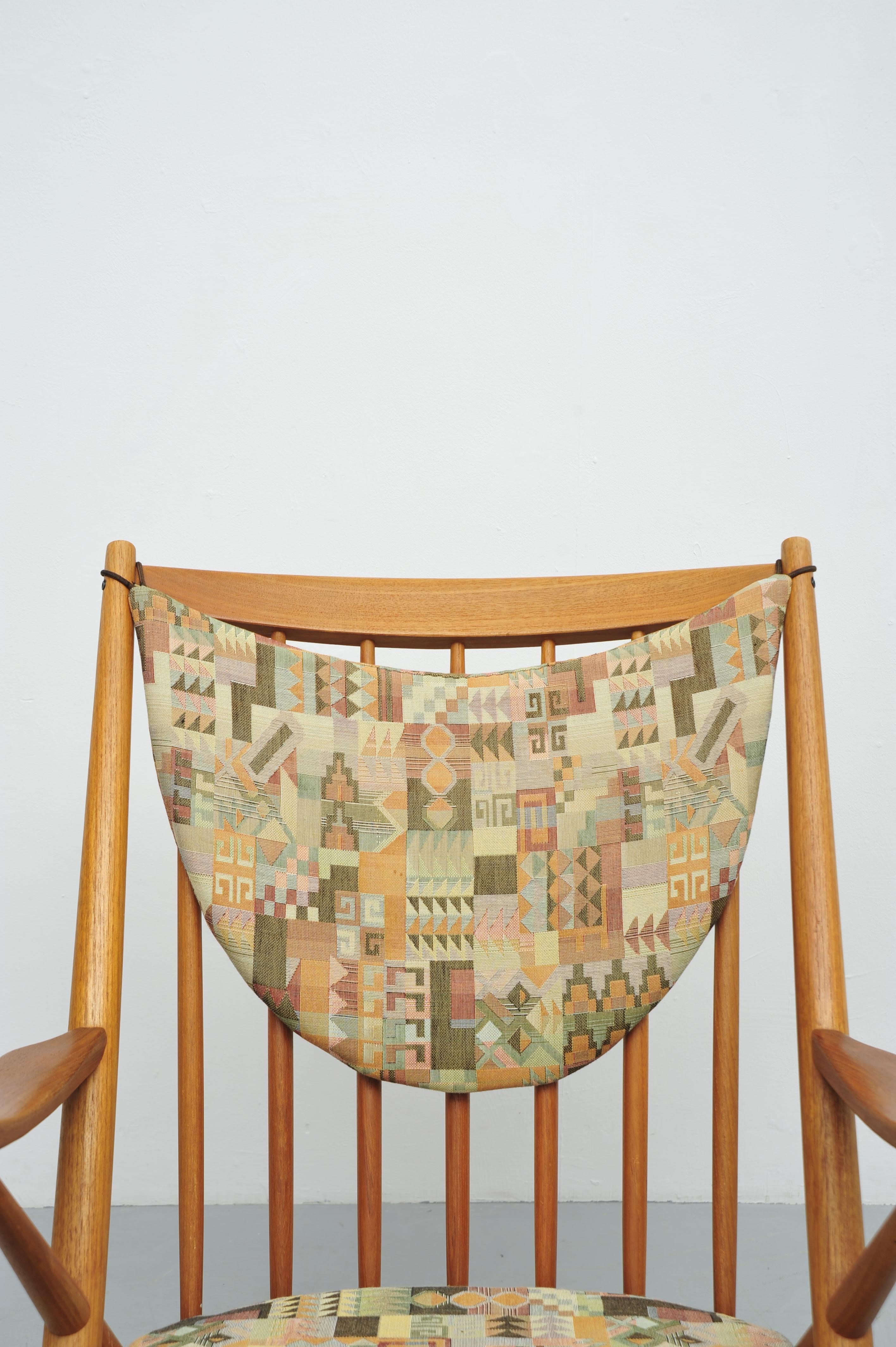 Schaukelstuhl Frank Reenskaug für Bramin Teakholz 1960 In Good Condition In Wiesbaden, DE