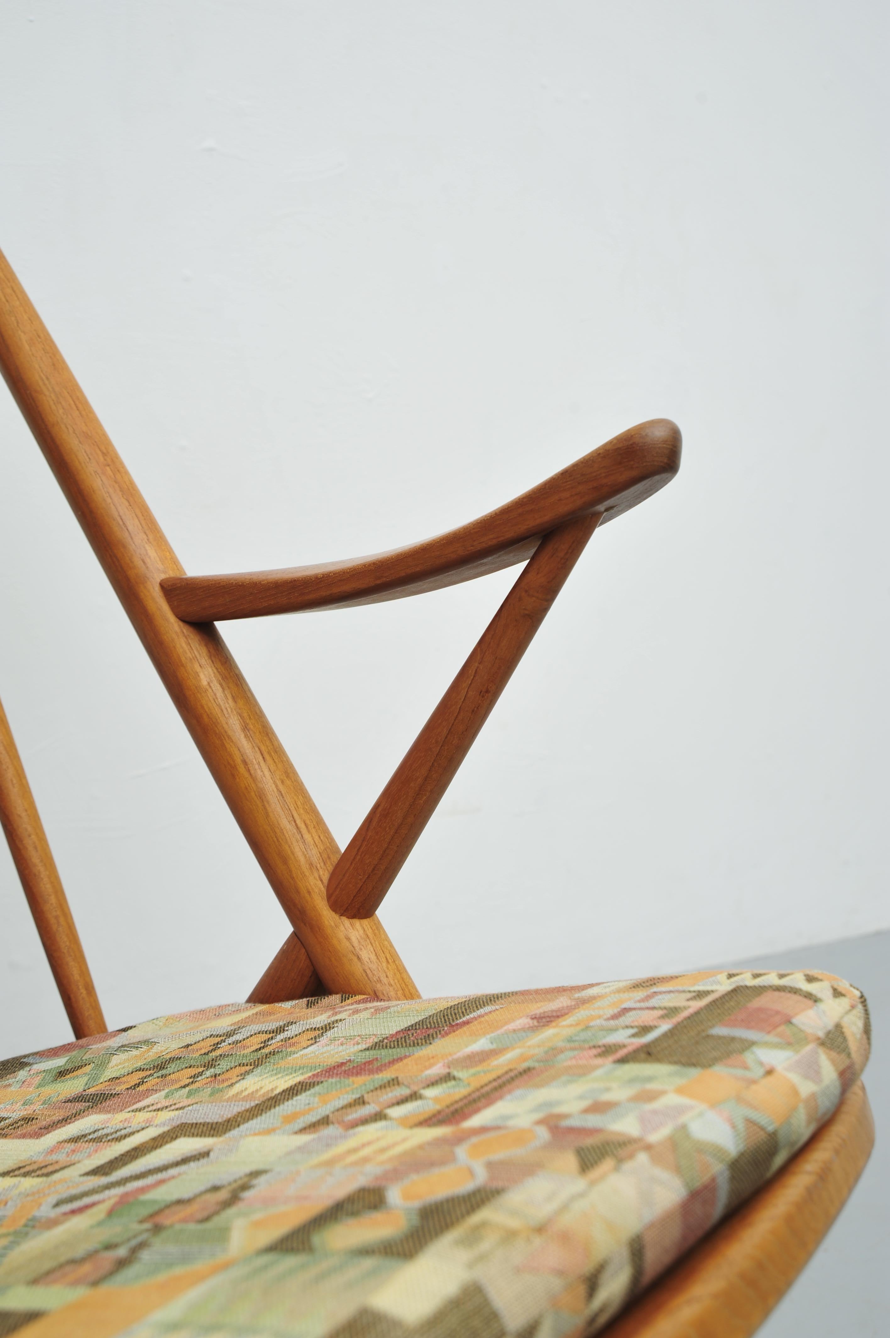 Schaukelstuhl Frank Reenskaug für Bramin Teakholz 1960 1