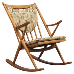 Schaukelstuhl Frank Reenskaug für Bramin Teakholz 1960