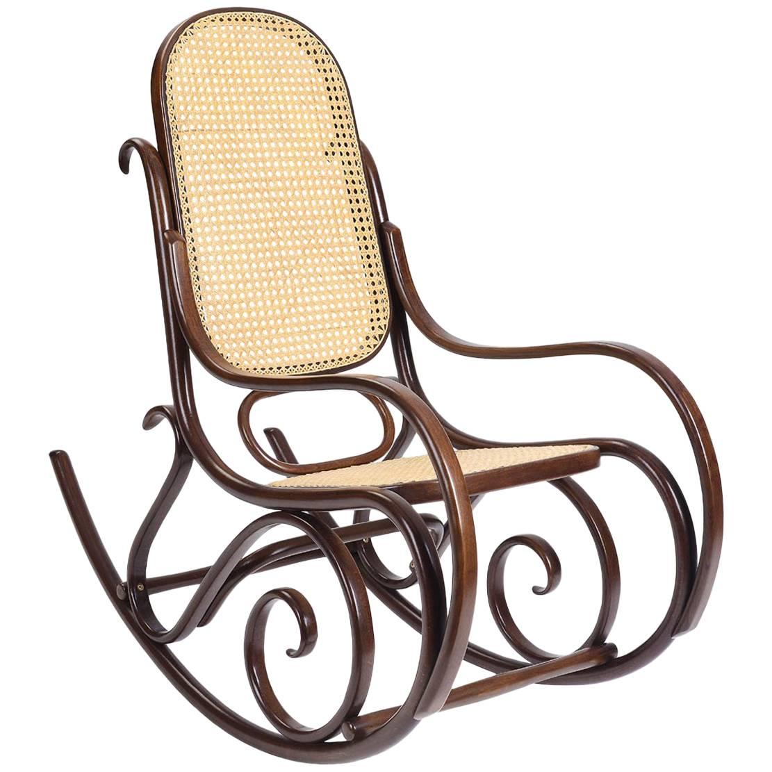 Schaukelstuhl Rocking Chair by F. Mello & L. Agostini & GTV For Sale