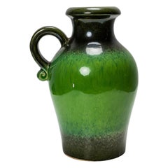 Schaurich Keramik West German Mid-Century Dark and Light Glazed Ceramic Pitcher