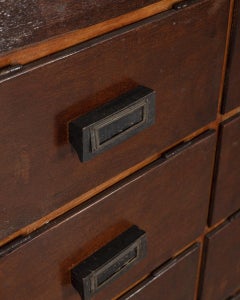 Schedario vintage anni 50 in legno stile industriale design Italiano