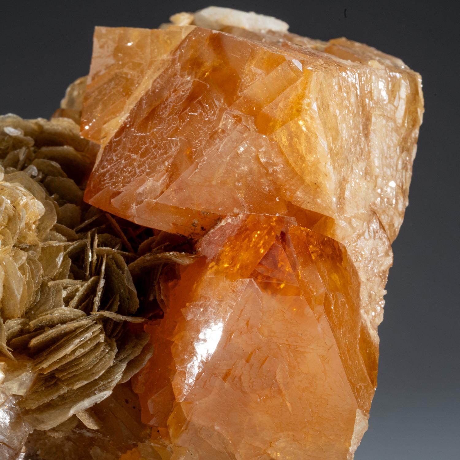 Contemporary Scheelite with Muscovite from Xuebaoding Mountain near Pingwu, China For Sale