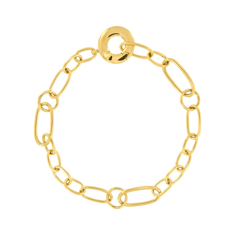 Scheffel, Schmuck 18 Karat Gold Handmade Link Bracelet For Sale at 1stDibs  | handmade link bracelets