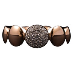 Scheffel-Schmuck Sculptural Diamond Paillette 18K Rose Gold Contemporary Ring
