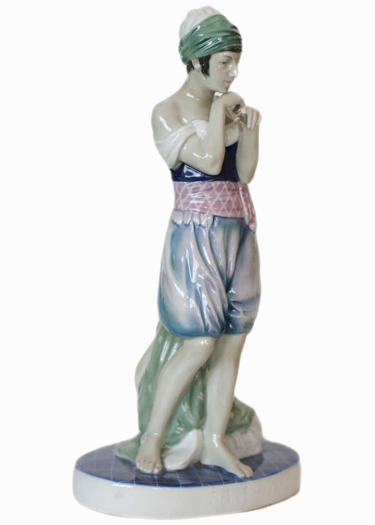 Scheherazade Porcelain Statue by Volkstedt For Sale 1