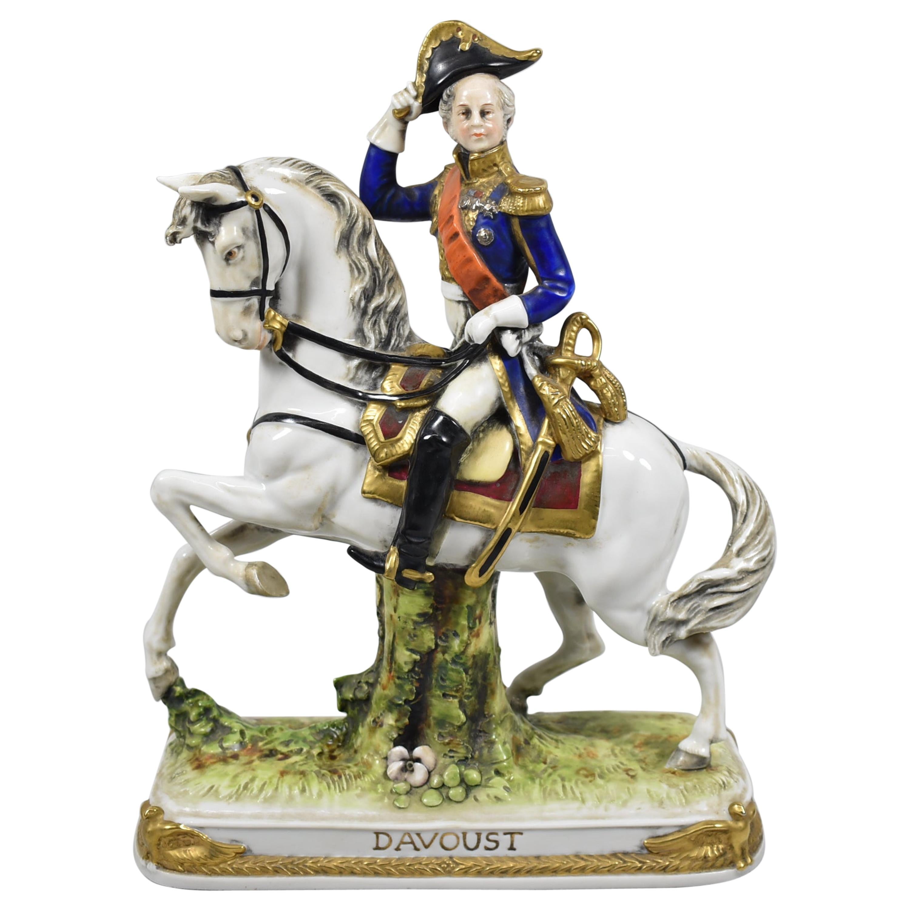 Scheibe-Alsbach Davoust Napoleon Porcelain Figurine, Germany For Sale