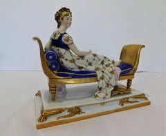 Scheibe Alsbach German Vintage Porcelain Figurine Madame Recamier