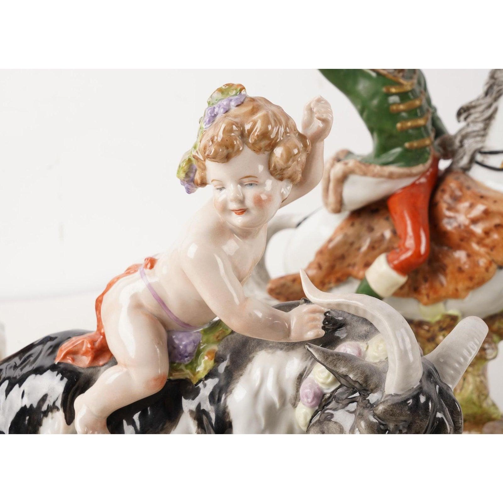 Vintage Scheibe Alsbach Kister German porcelain nude putti riding thuringian goat figurine.
Additional information:
Materials: Porcelain
Color: Pink
Brand: Dresden porcelain
Period: Early 20th century
Styles: Louis XVI
Item type: Vintage,