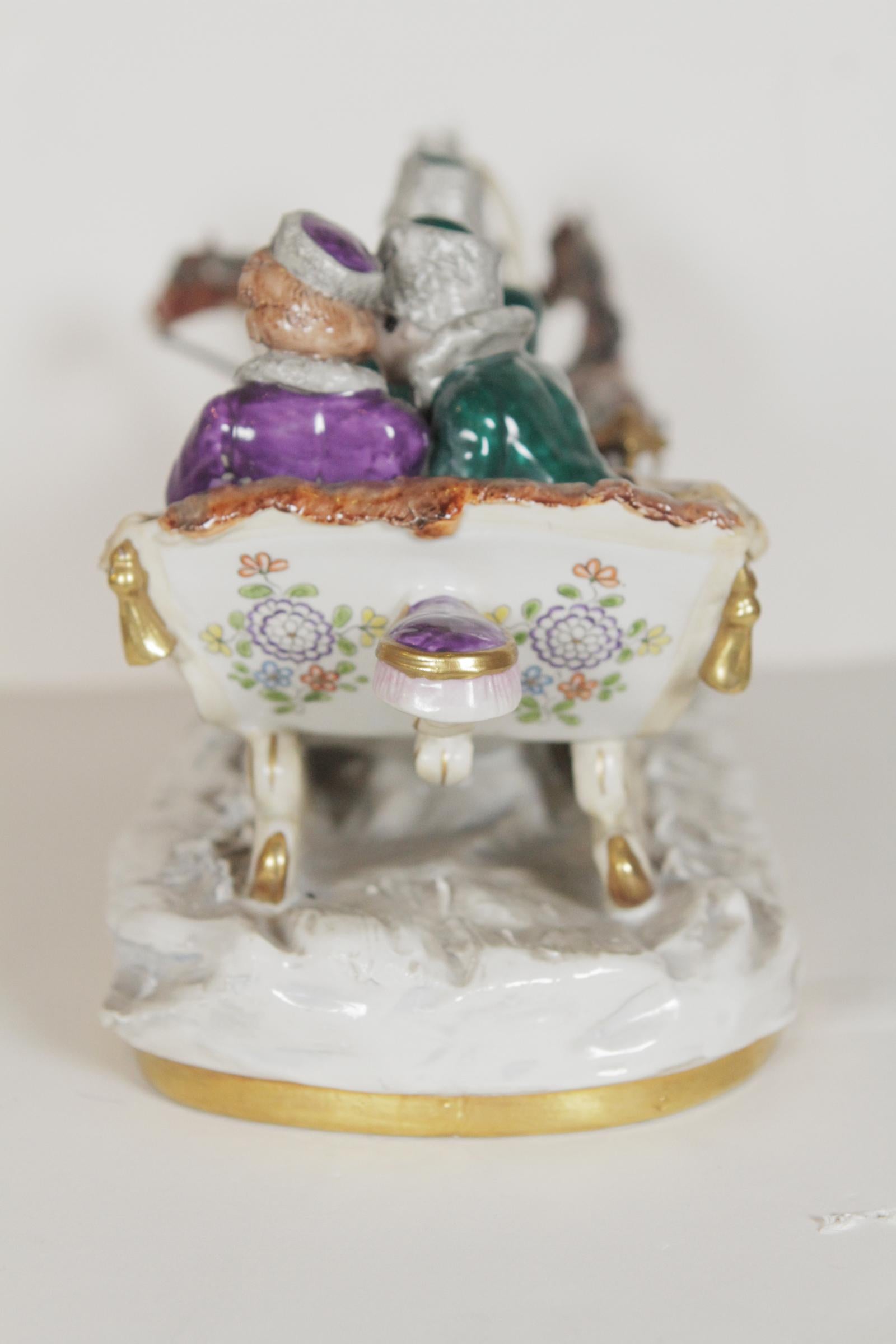 Scheibe-Ansbach Porcelain Figure. “St. Petersburg, Russia Sleigh Ride” 5