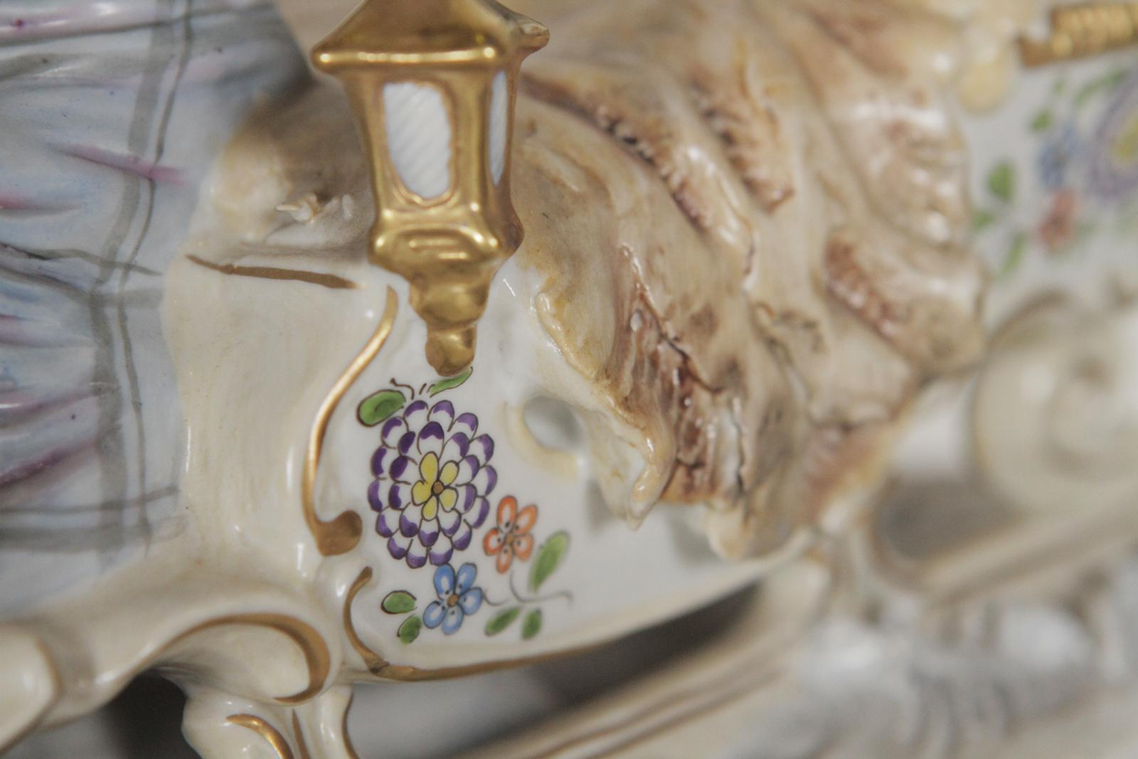 Scheibe-Ansbach Porcelain Figure. “St. Petersburg, Russia Sleigh Ride” 1