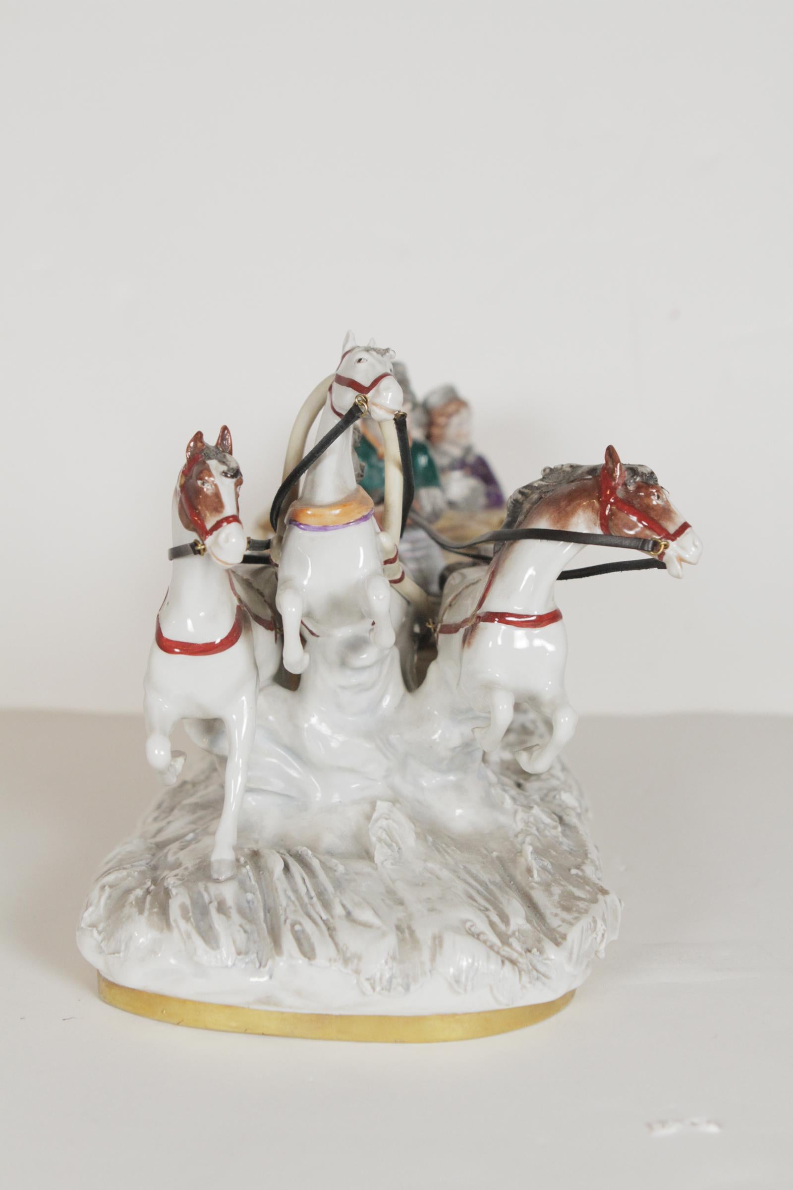 Scheibe-Ansbach Porcelain Figure. “St. Petersburg, Russia Sleigh Ride” 2