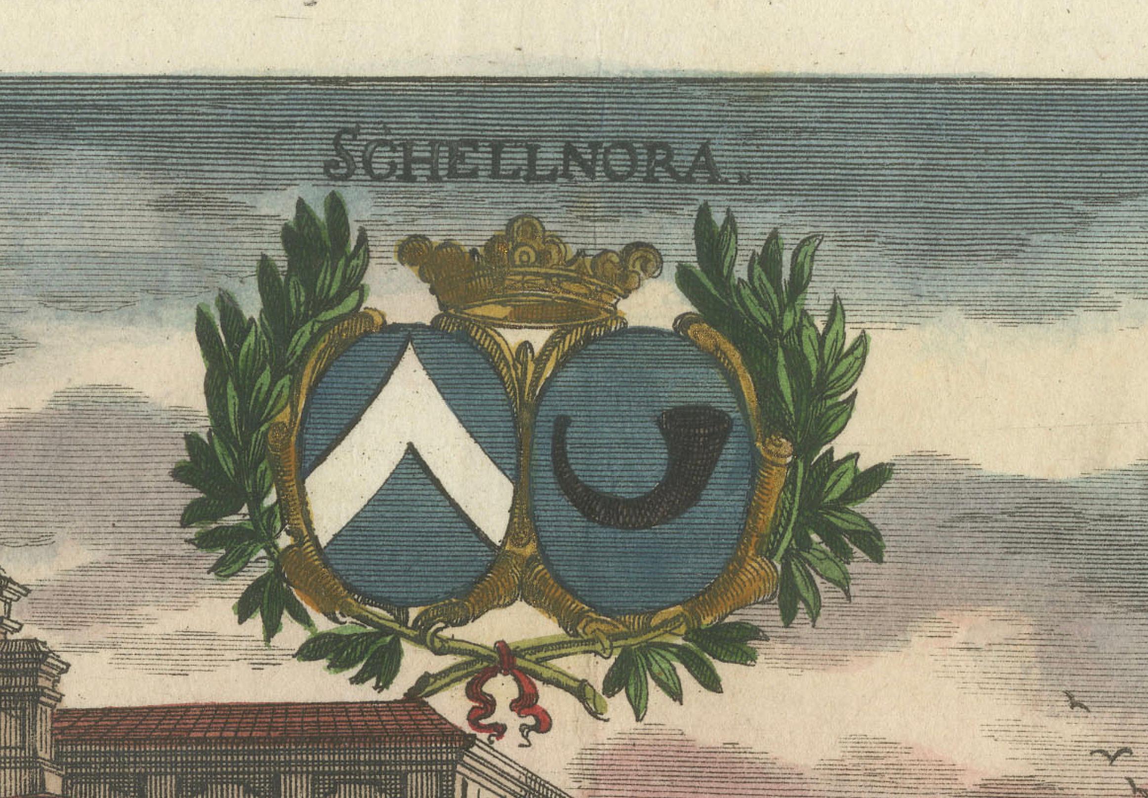 Paper Schelenora Manor: The Elegance of 17th Century Swedish Nobility, ca.1699 For Sale