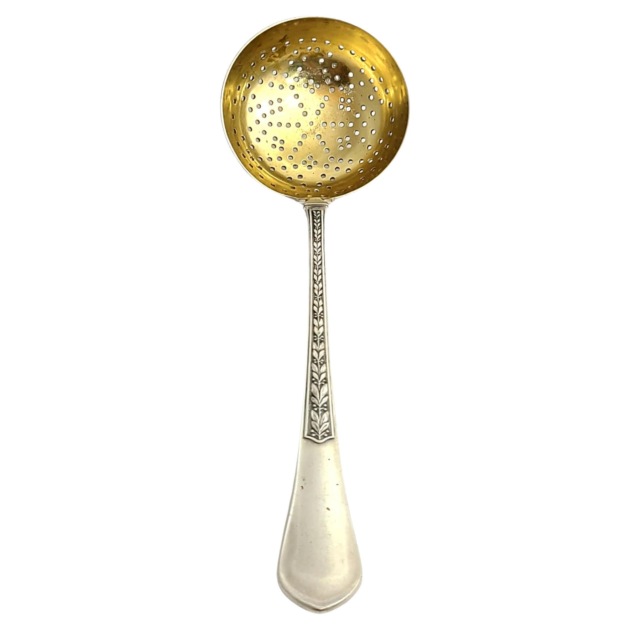 Schelhaas Schweiz 800er Silber Gold gewaschene Schale Zuckersieb