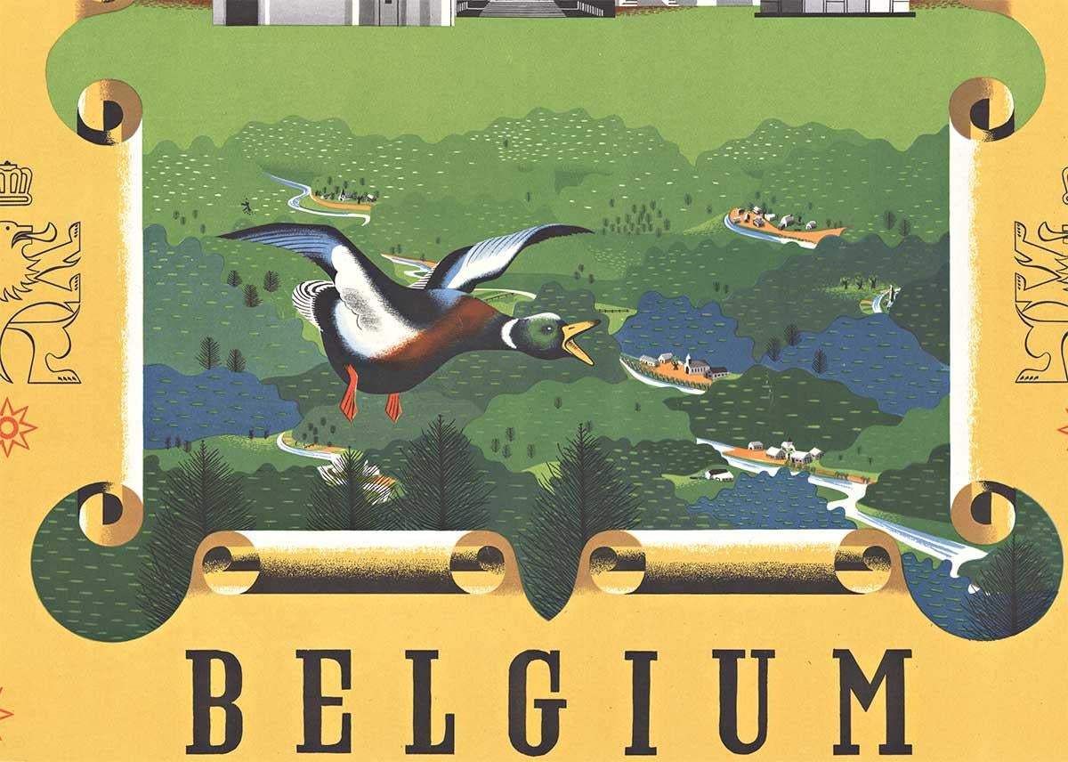 belgium travel poster
