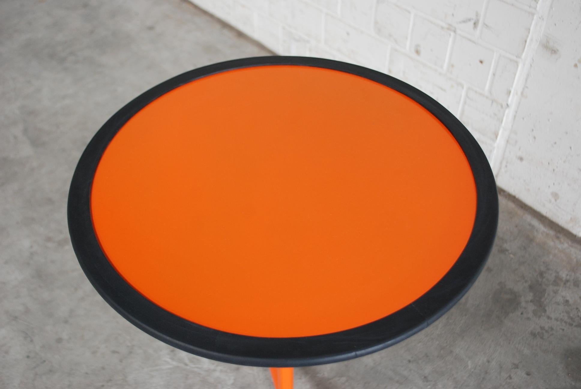 German Schellmann Art Furniture Minimal Conceptual Orange Round Table