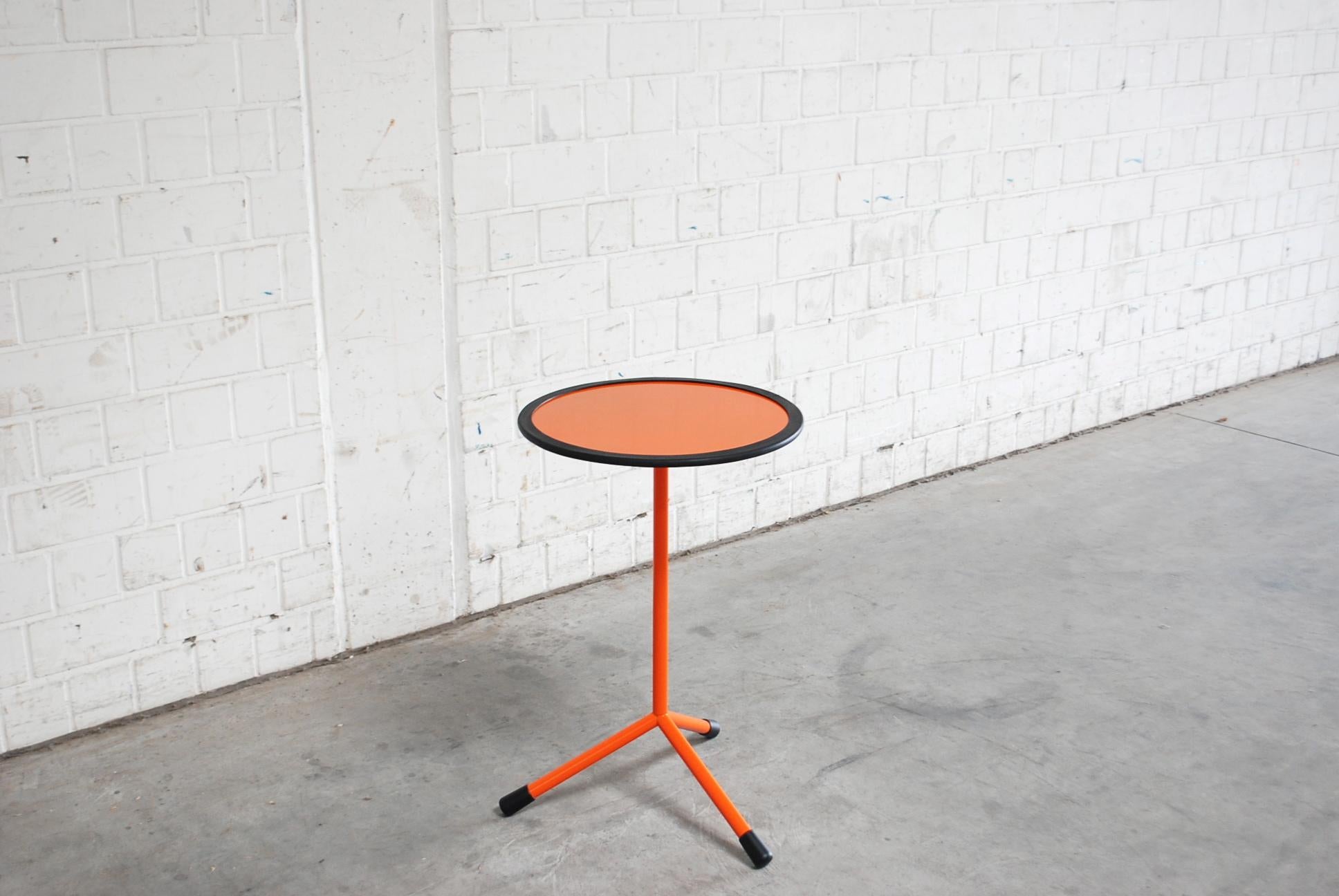 Lacquered Schellmann Art Furniture Minimal Conceptual Orange Round Table