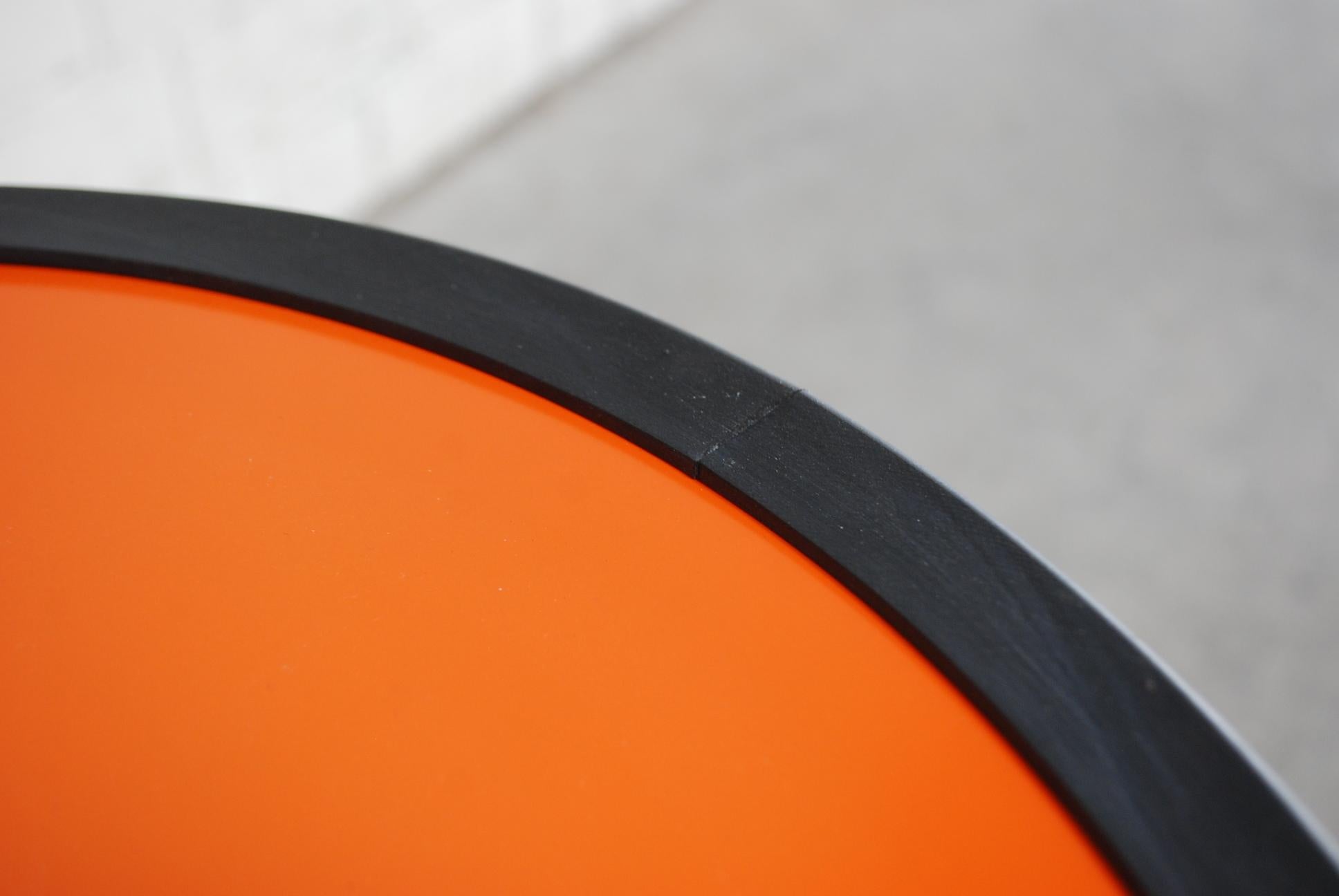 Contemporary Schellmann Art Furniture Minimal Conceptual Orange Round Table
