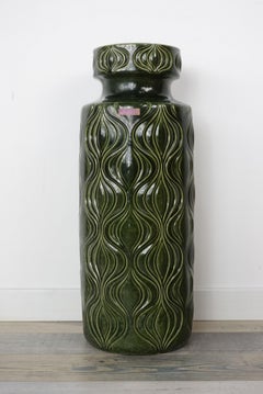Scheurich 1960s Design Large and Green Ceramic "Amsterdam" Collection