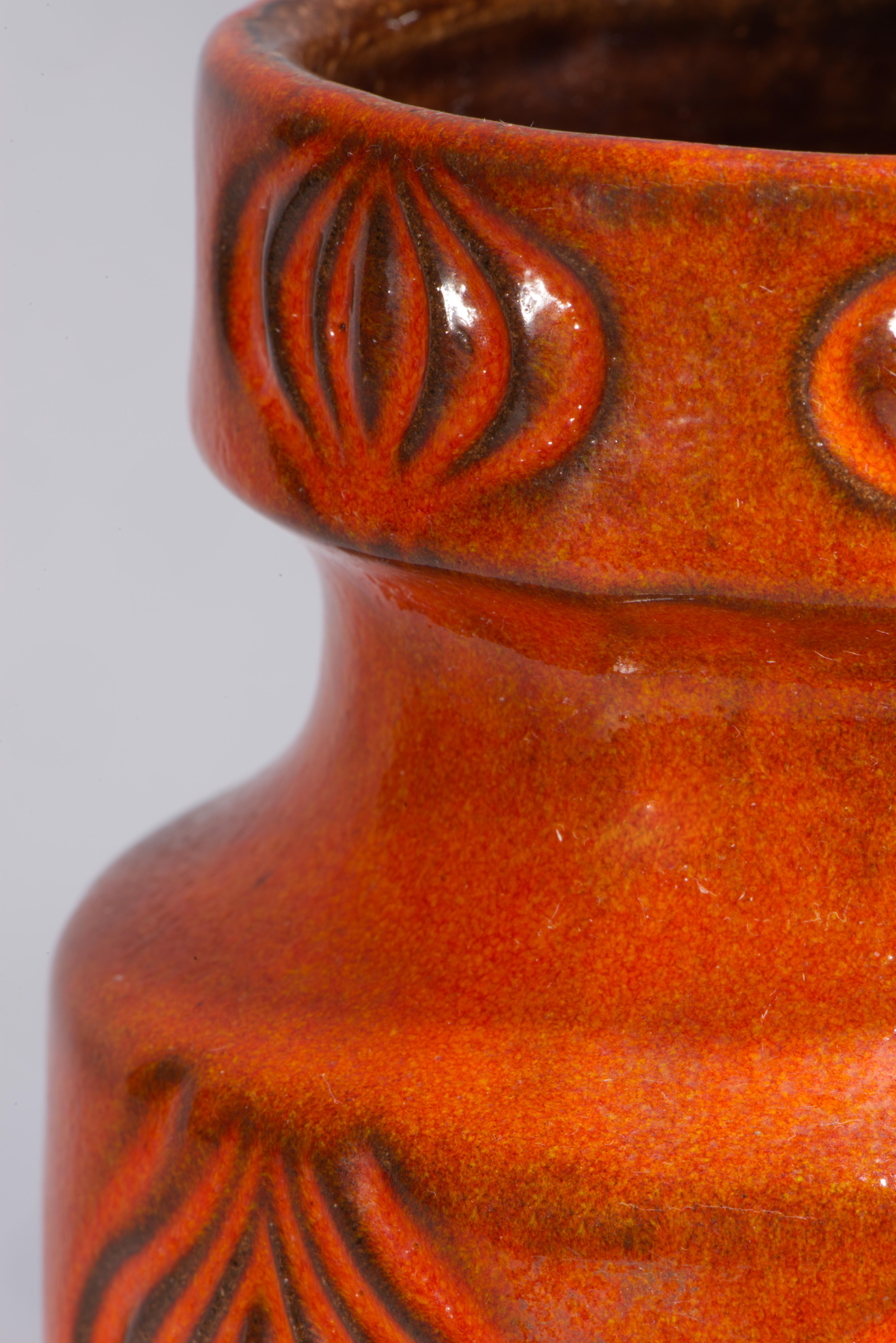 Scheurich Amsterdam 2 Jarrones Esmalte de Lava West German Pottery 1970s en venta 2