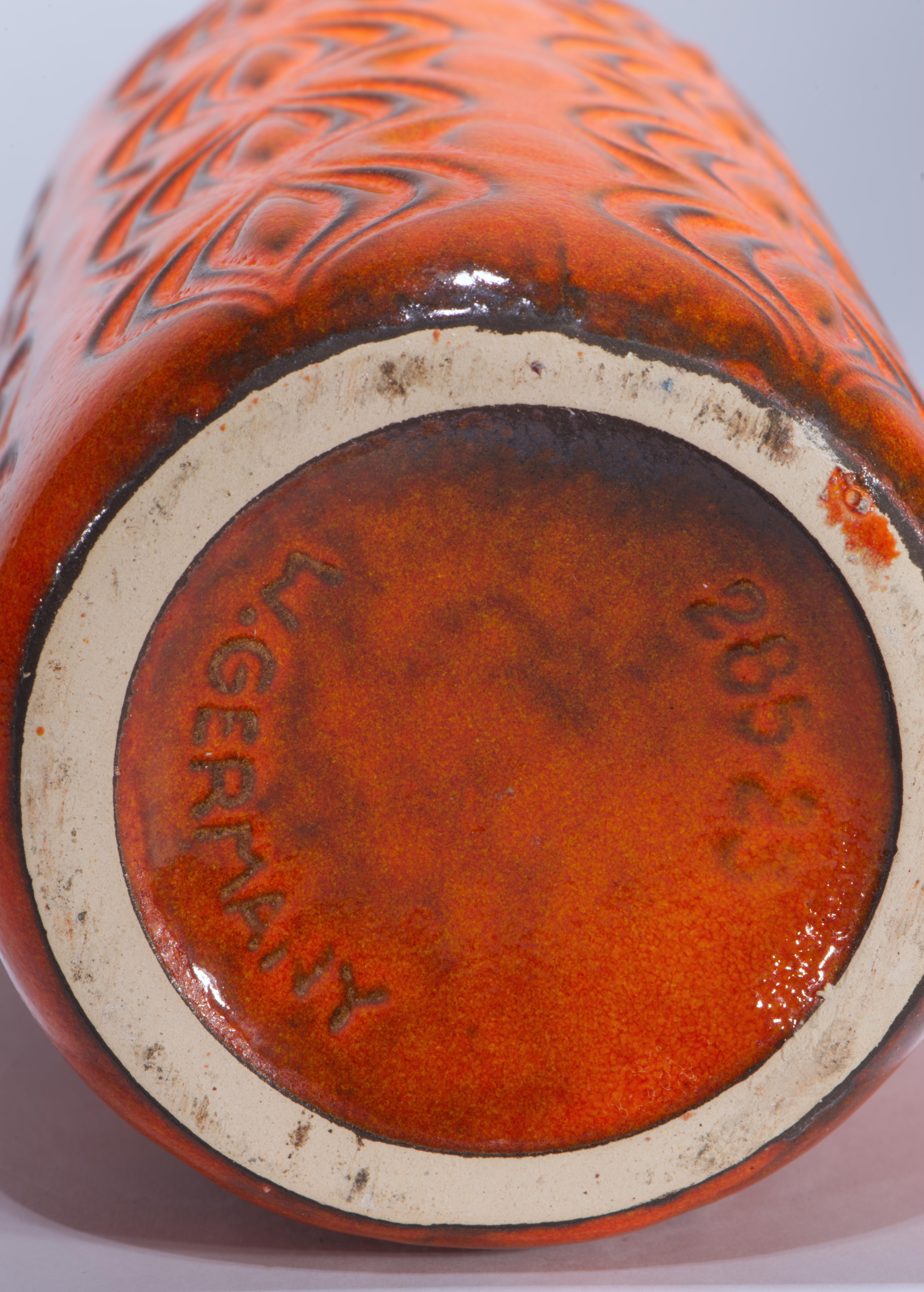 Scheurich Amsterdam 2 Jarrones Esmalte de Lava West German Pottery 1970s en venta 3