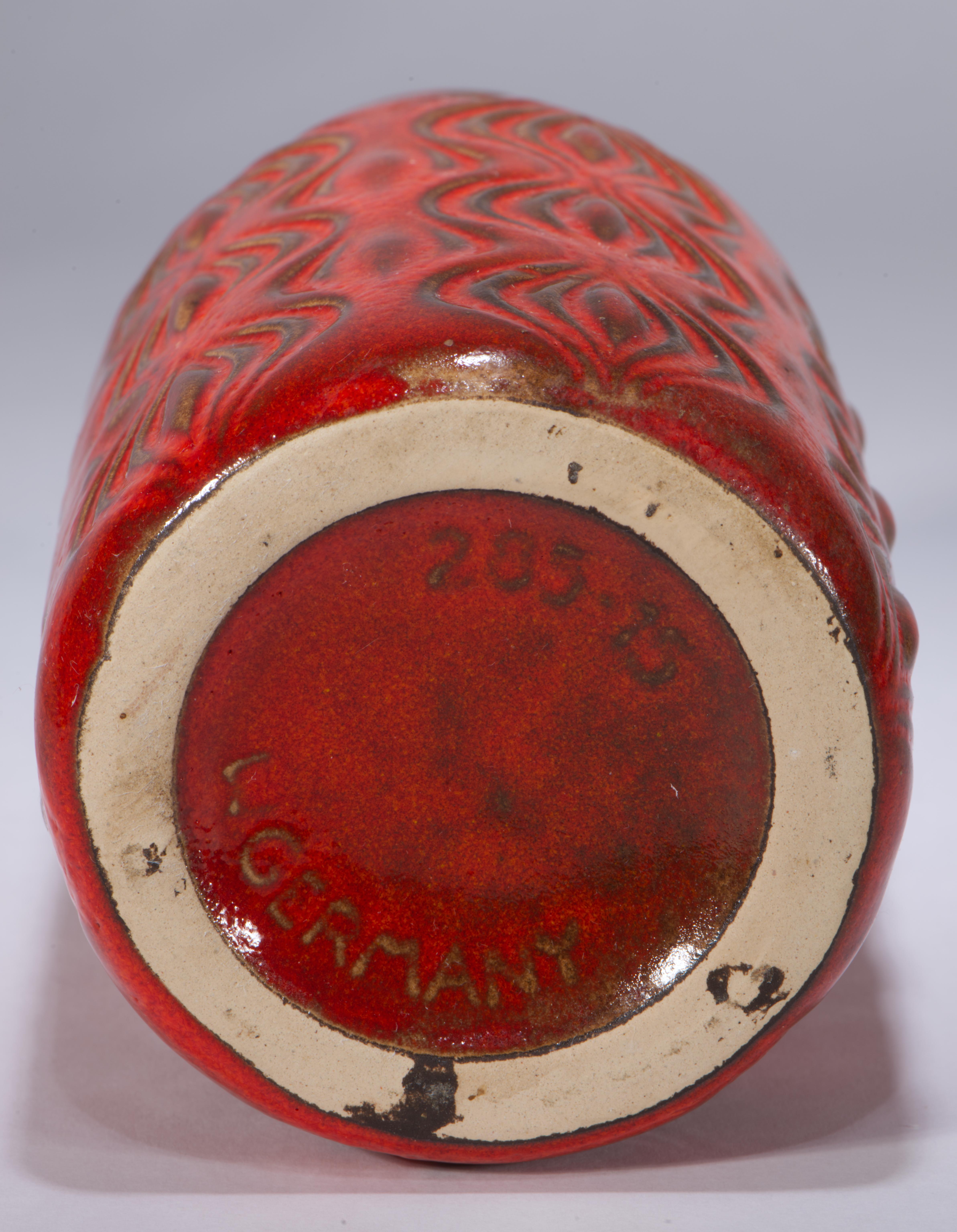 Scheurich Amsterdam 2 Jarrones Esmalte de Lava West German Pottery 1970s Cerámico en venta
