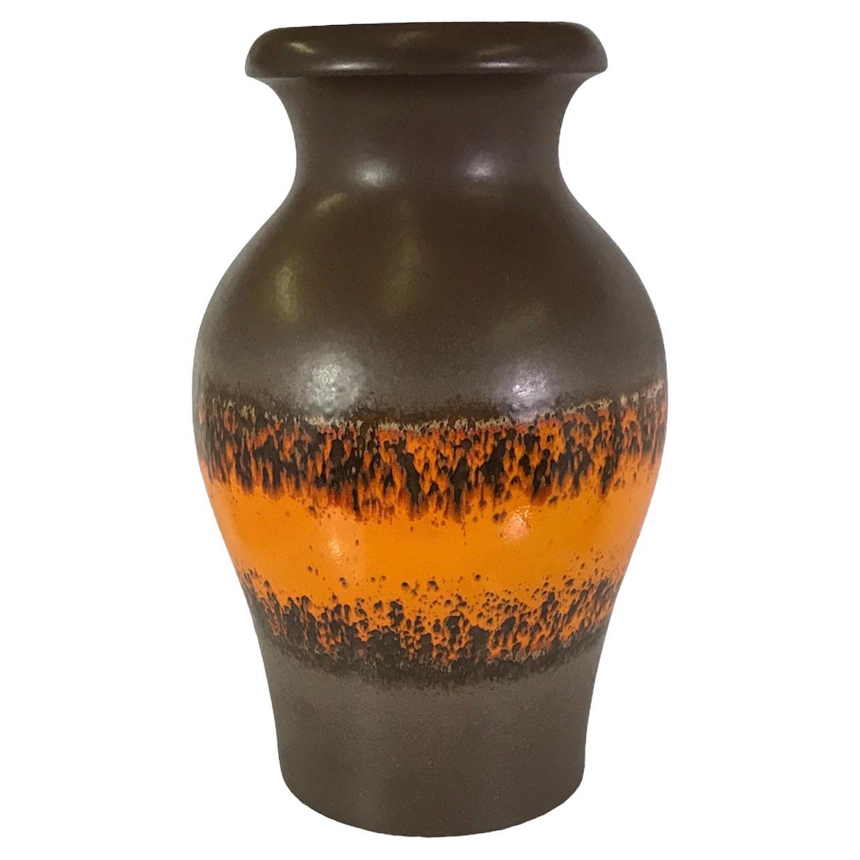 Scheurich Ceramic Mid-Century Modern Floor Vase, Germany, 1960s For Sale