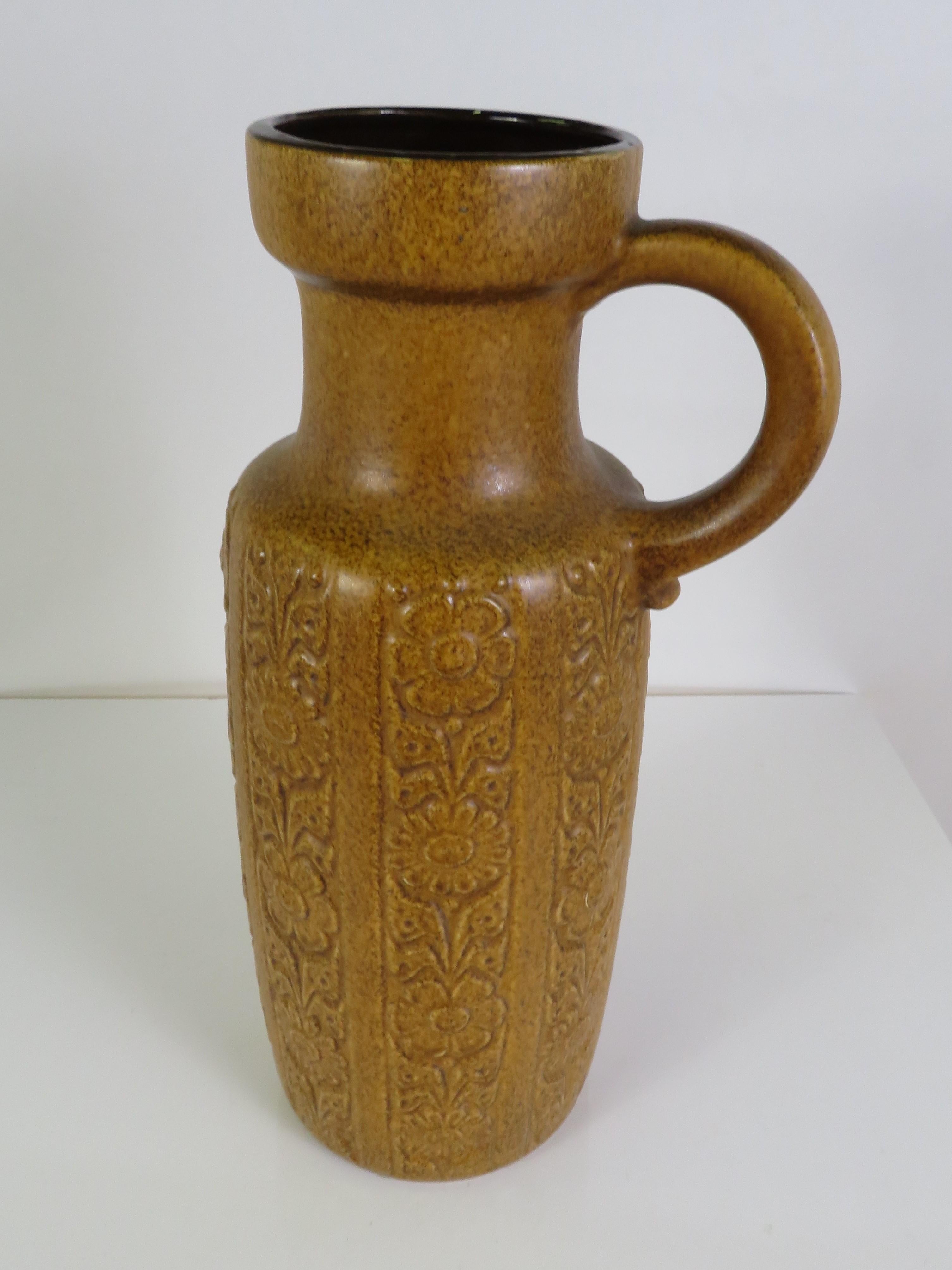 Scheurich - Vase de sol/pichet à fleurs en céramique moderne mi-siècle, Allemagne, 1960 en vente 3