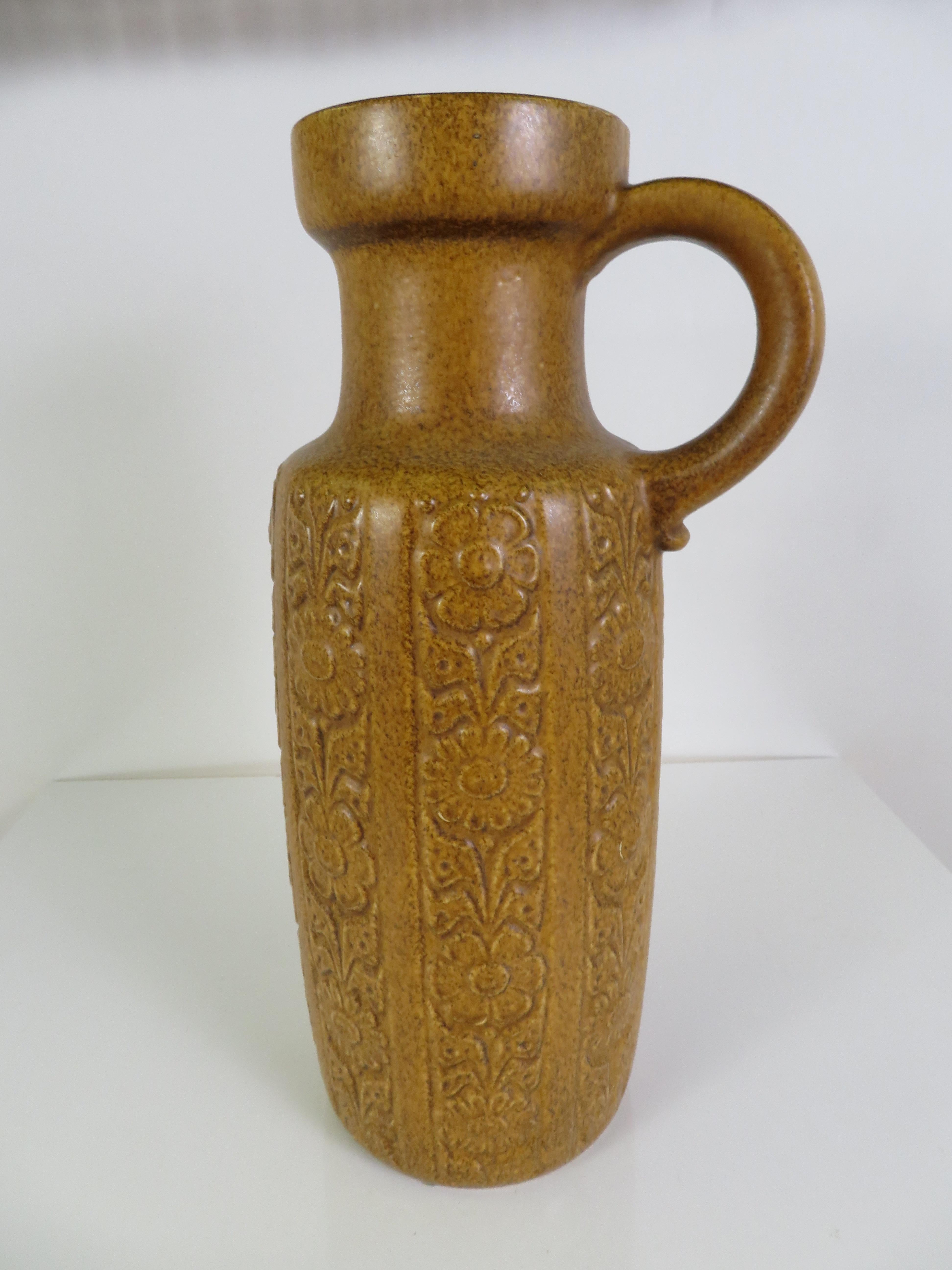 Scheurich - Vase de sol/pichet à fleurs en céramique moderne mi-siècle, Allemagne, 1960 en vente 4