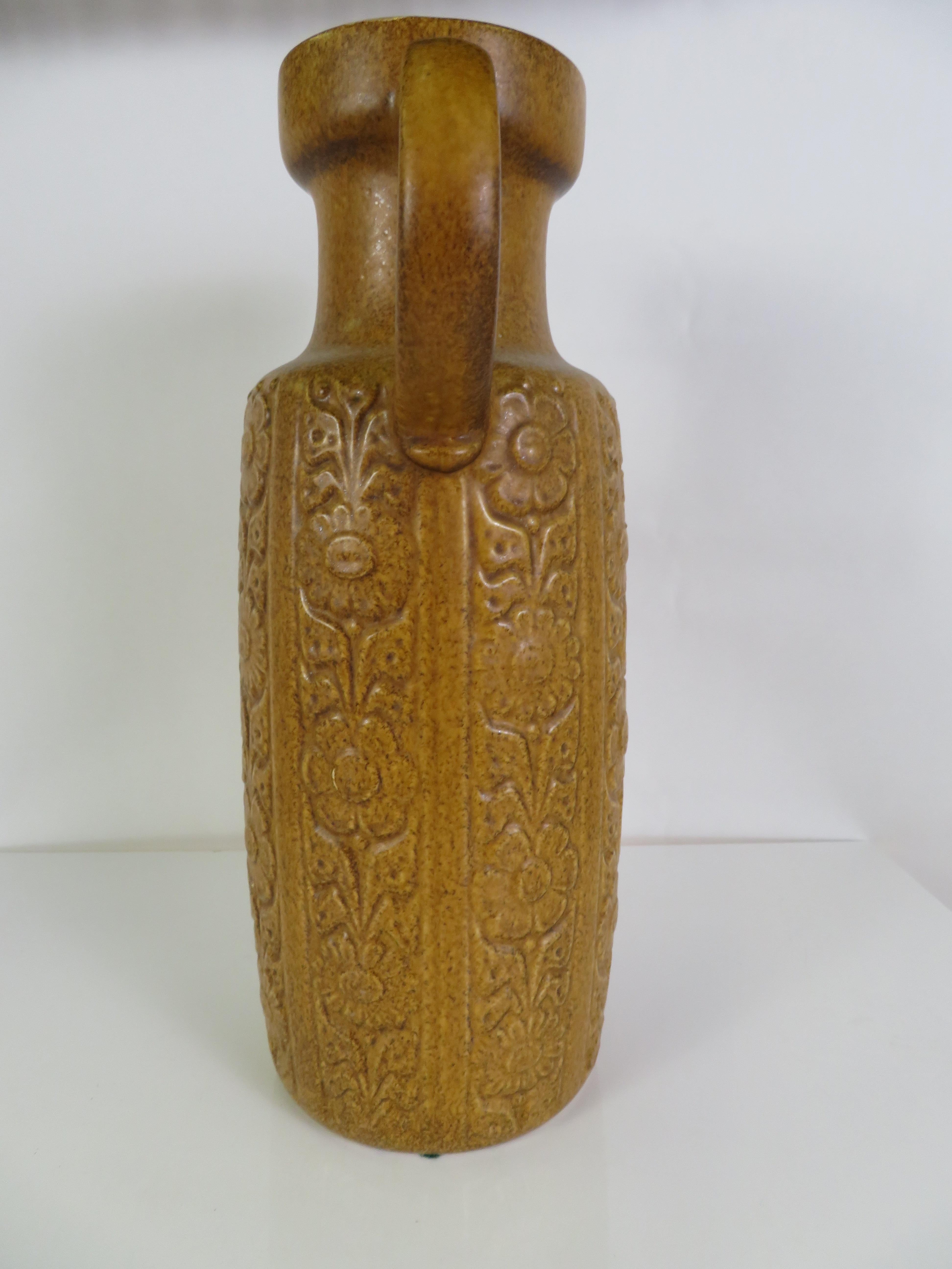 Allemand Scheurich - Vase de sol/pichet à fleurs en céramique moderne mi-siècle, Allemagne, 1960 en vente
