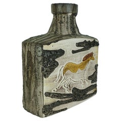 Scheurich Ceramic Vase Model No. 281-39 Fat Lava Montignac Cave Paintings