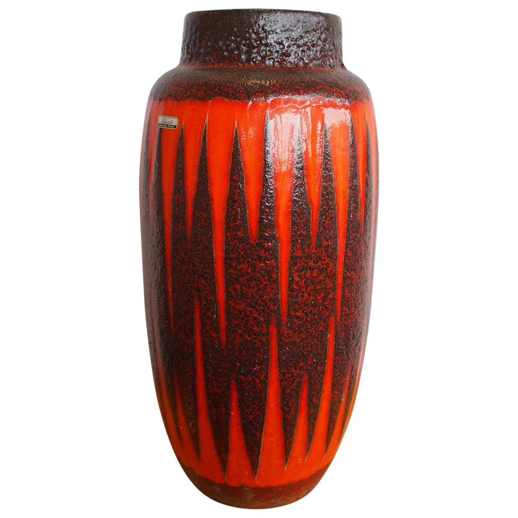 "Scheurich" Ceramic Vase with "Fat Lava" Glaze from the 1960s