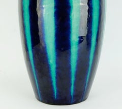 scheurich europ-förmige Vase aus der Mitte des Jahrhunderts Modell 248-38 Streifenmuster 1950er Jahre