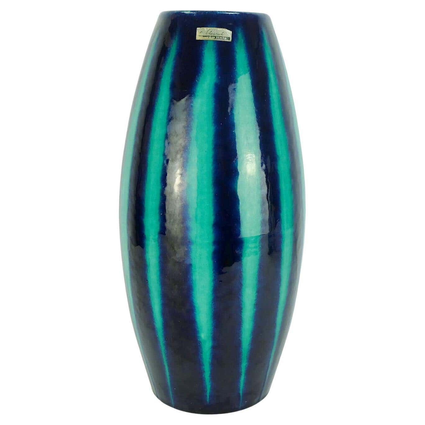 Scheurich Europ-Line Midcentury Vase Model 248-38 Stripe Pattern 1950s ...