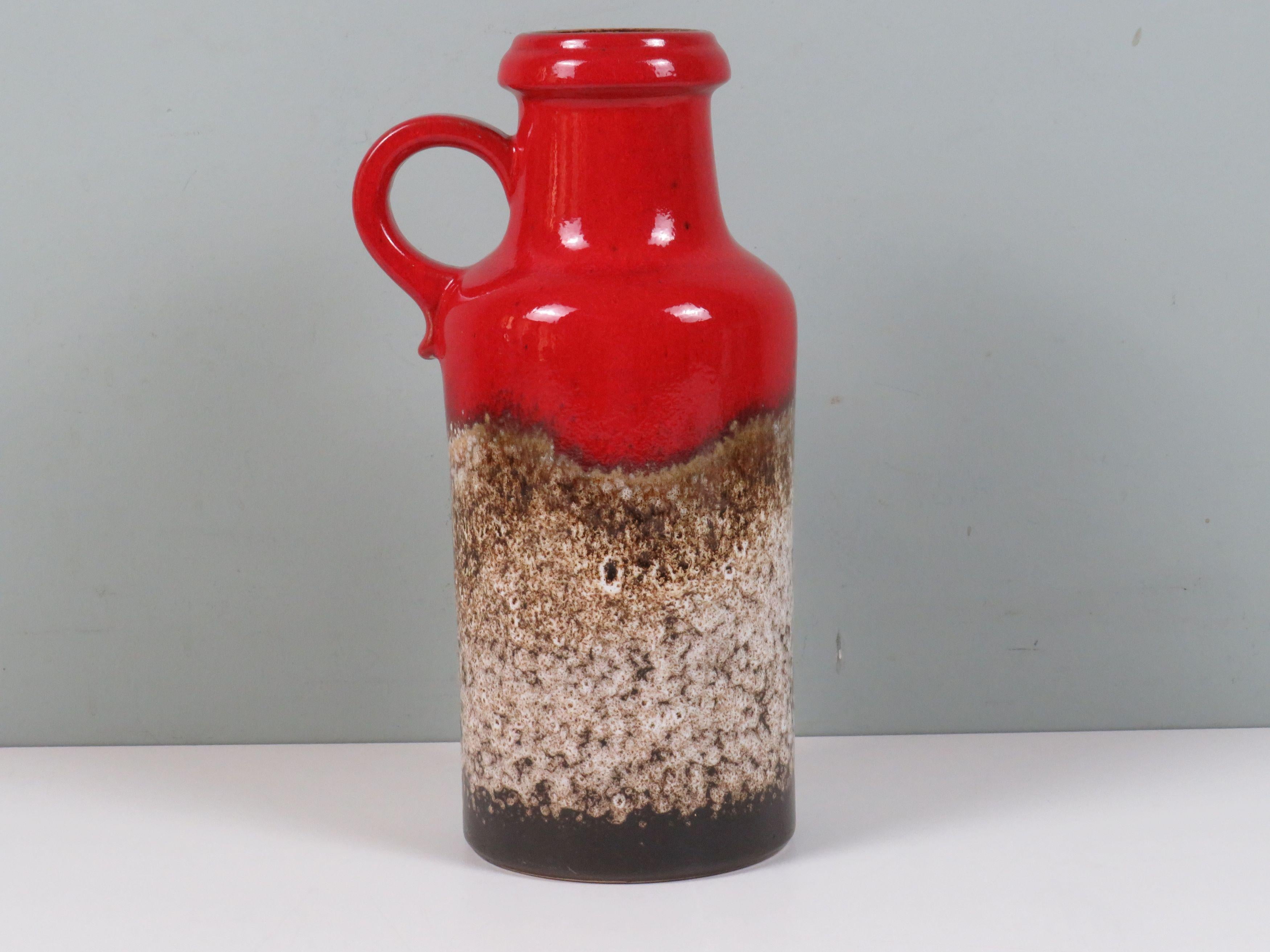 Scheurich Fat Lava Ear Vase – Model 407-35, West Germany, 1970 (Brutalismus) im Angebot