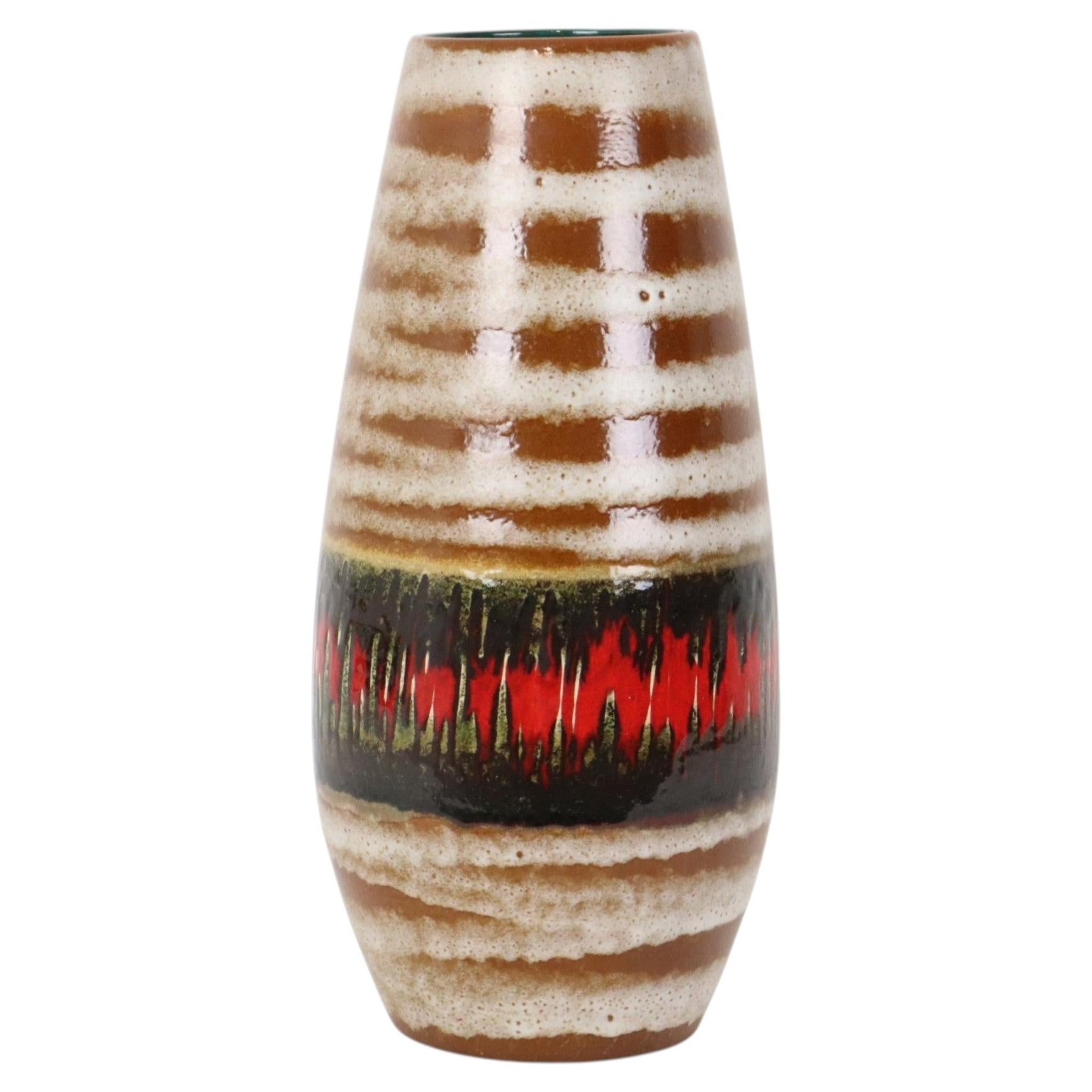 Scheurich Fat Lava Lora Vase, Glazed Ceramic For Sale