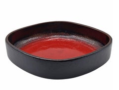 Scheurich Germany, centre de table carré en céramique « Fat Lava », années 1960