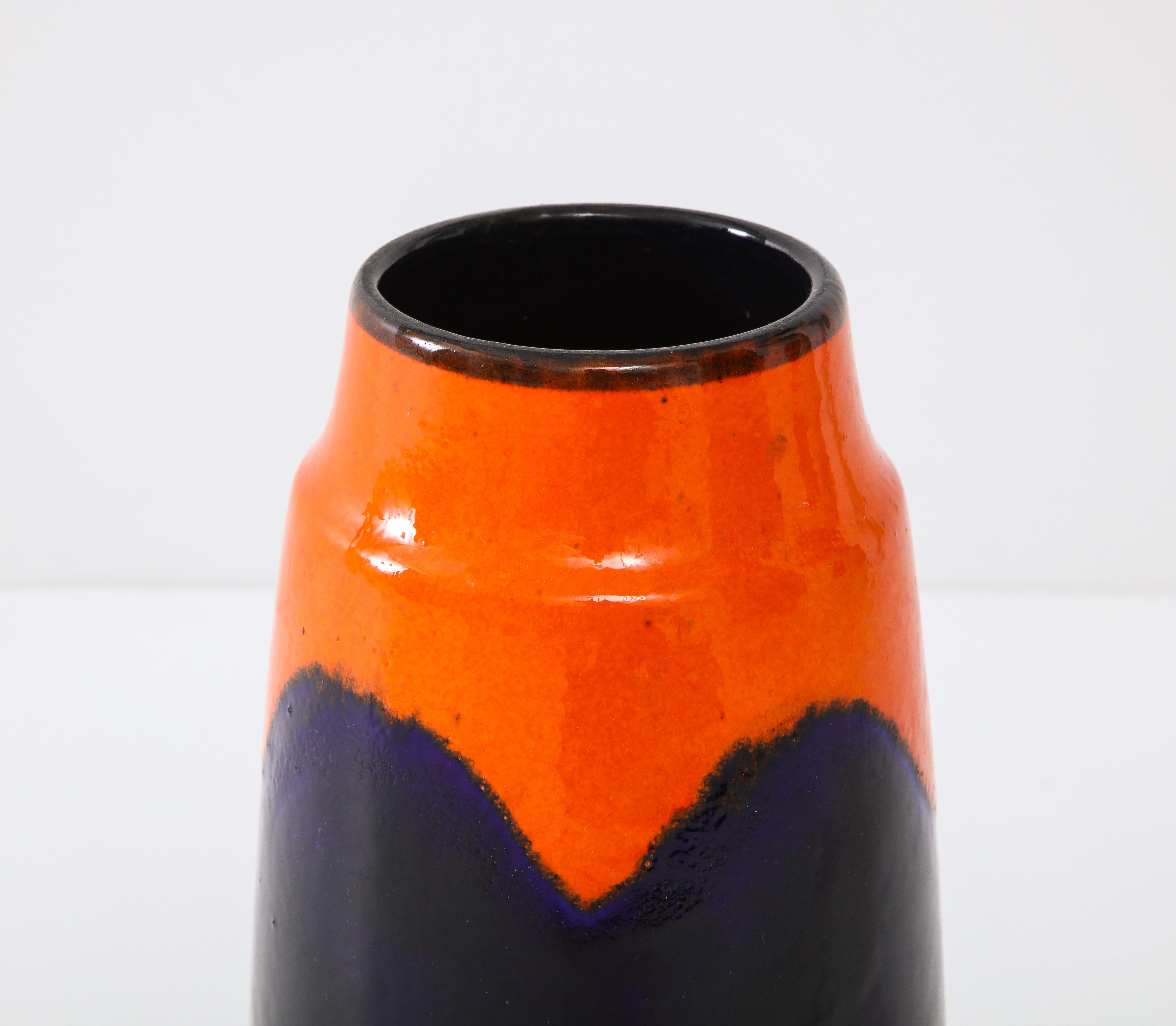 Mid-Century Modern Scheurich Keramik Ceramic Glazed Vase For Sale