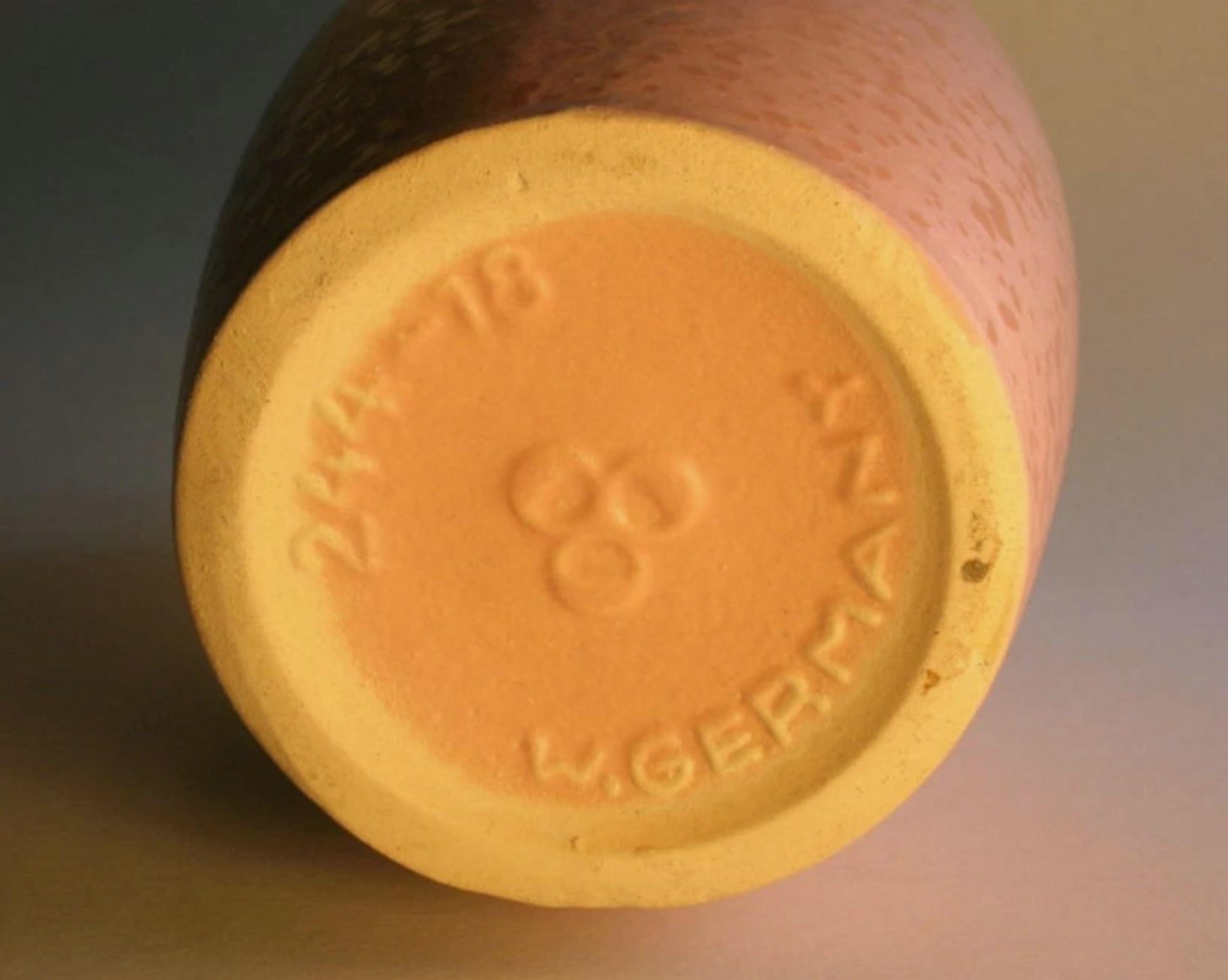 Smaltato Scheurich Keramik - Vaso in ceramica con smalto testurizzato - Germania Ovest - CIRCA 1990 in vendita