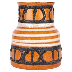 Scheurich Keramik German Mid-Century Lava Glazed Art Pottery Vase 