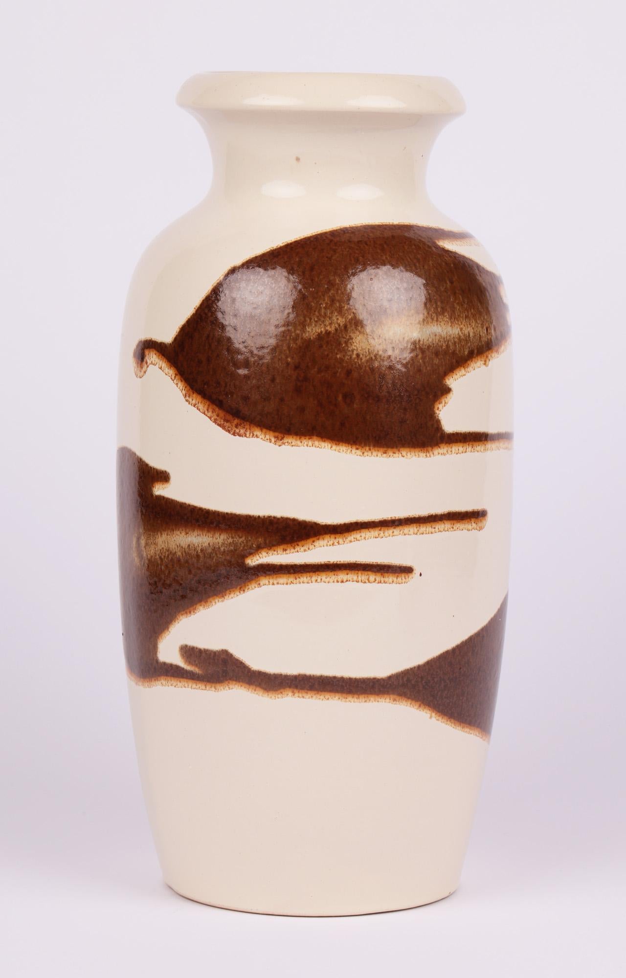Ceramic Scheurich Keramik Mid-Century Abstract Design Art Pottery Vase For Sale