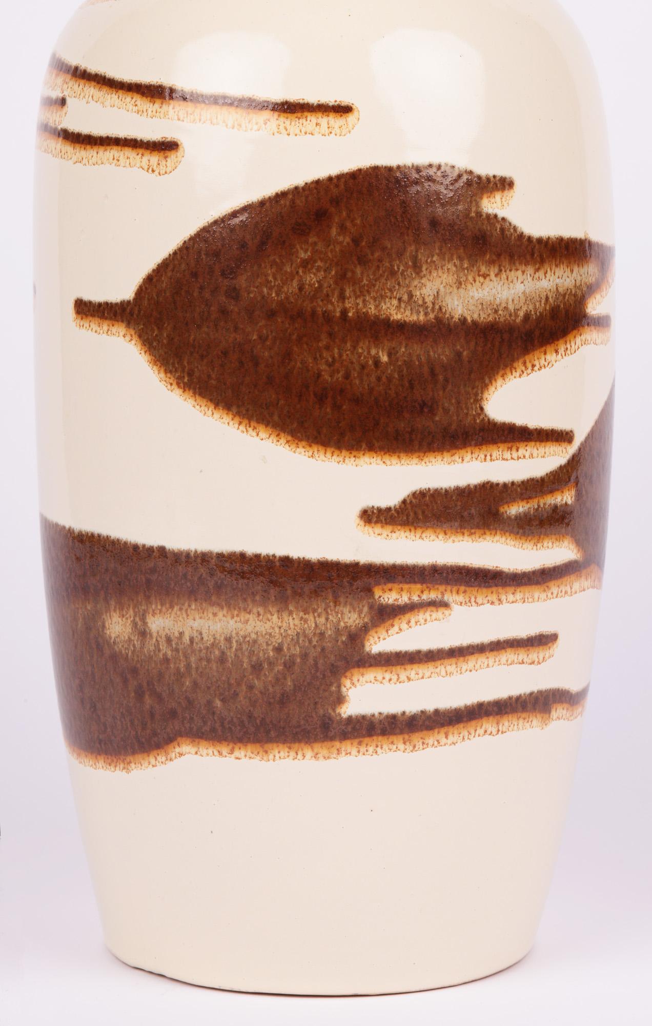 Mid-Century Modern Scheurich Keramik vase en poterie d'art au design abstrait du milieu du siècle dernier en vente
