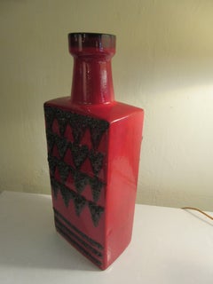 Scheurich Keramik West German Pottery Vase with Volcanic Glaze