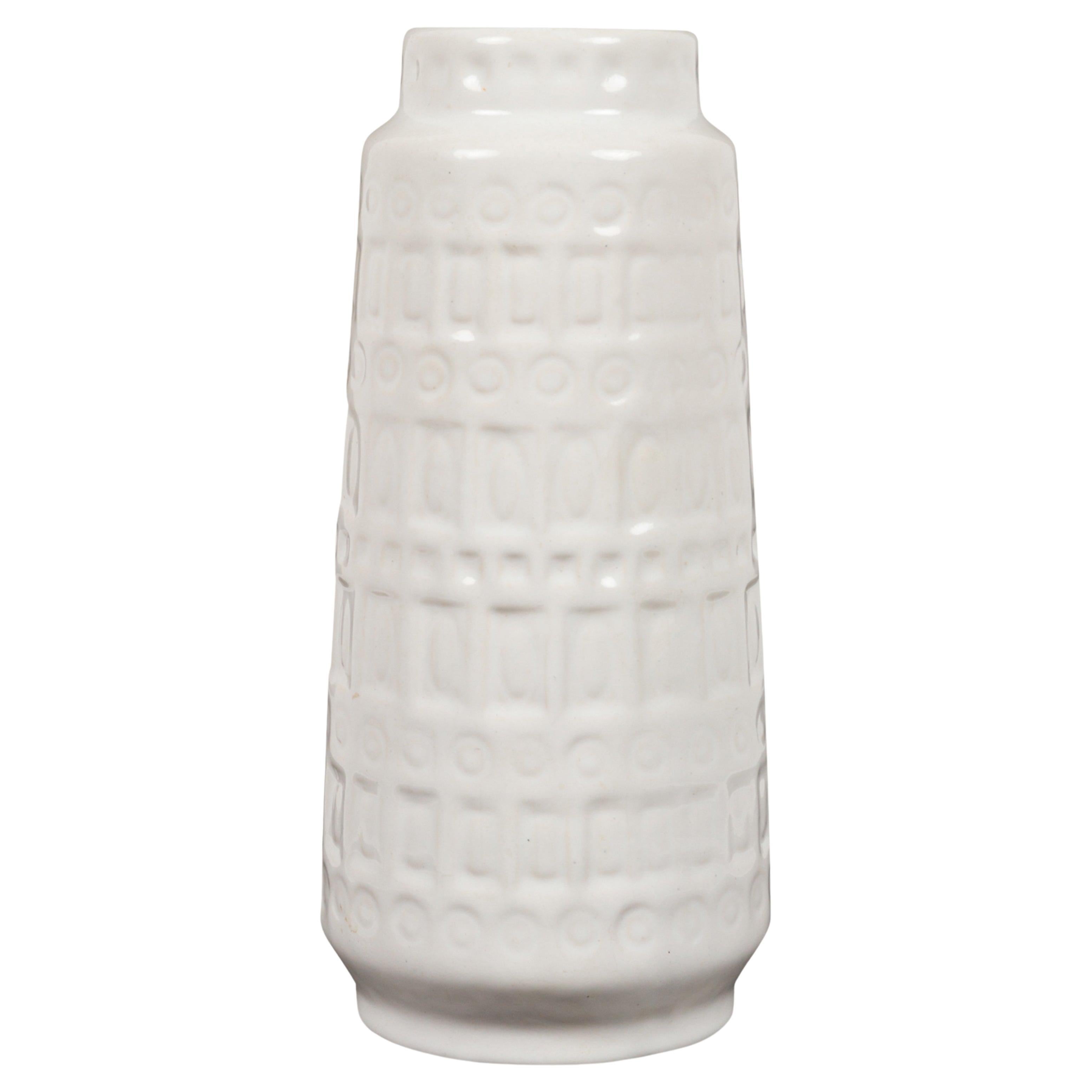 Scheurich Keramik vase en céramique blanche d'Allemagne de l'Ouest en vente