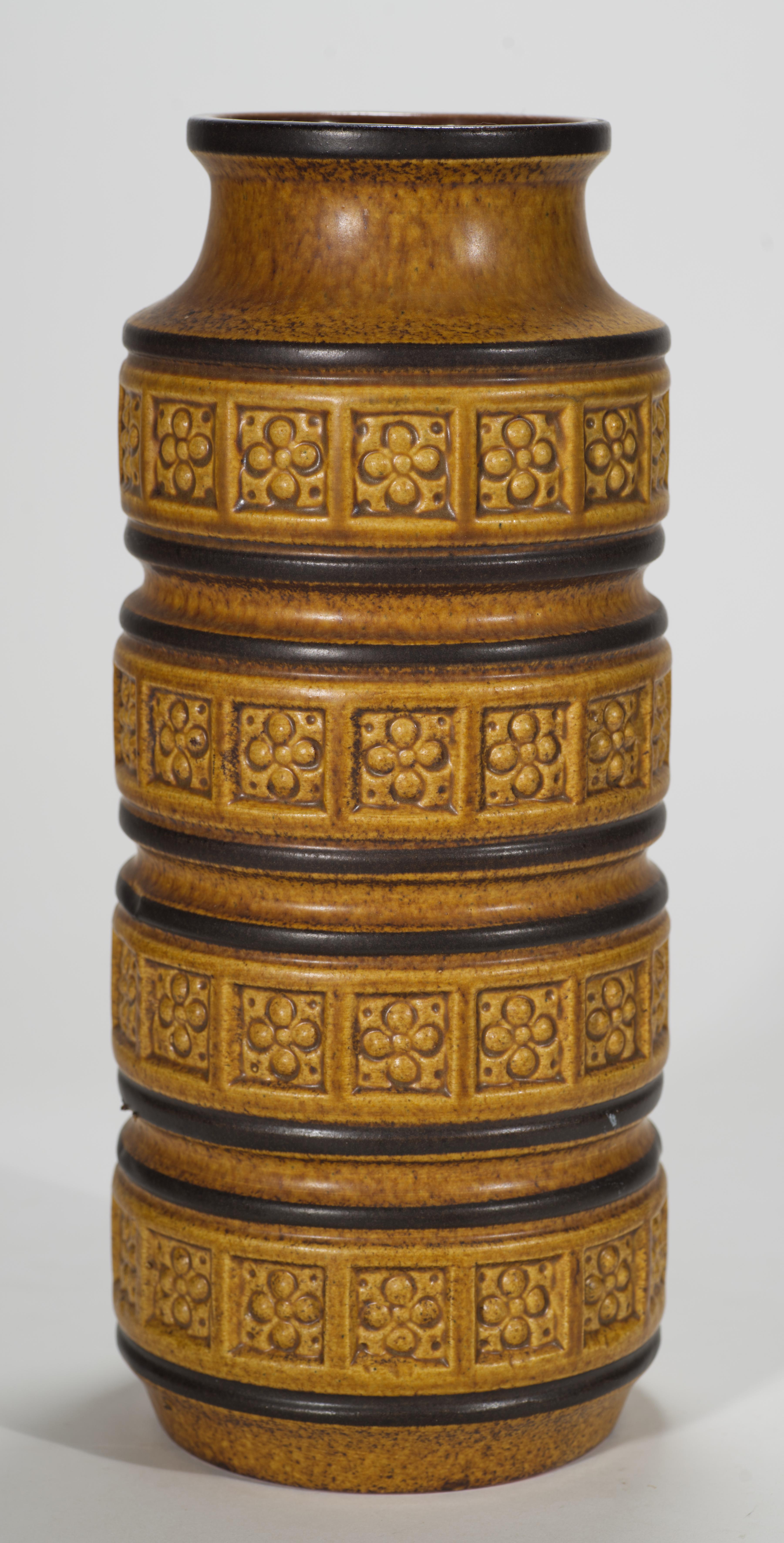 Mid-Century moderno Grande vaso di Foligno Scheurich, West German Pottery, anni '70 in vendita