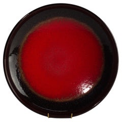 Scheurich Large Red and Brown Glaze Bowl, West Germany Pottery