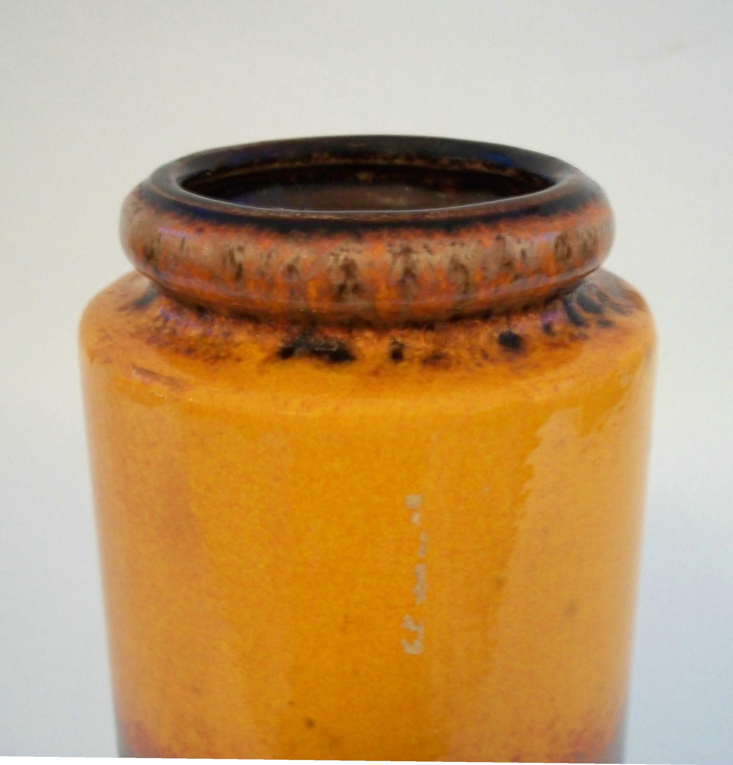 Vernissé SCHEURICH - Grand vase en céramique émaillée du milieu du siècle dernier, Allemagne de l'Ouest, vers 1970 en vente