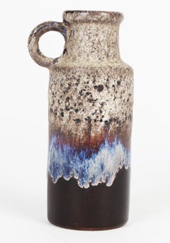 Scheurich Mid-Century West German Flagon Shaped Art Pottery Handled Vase