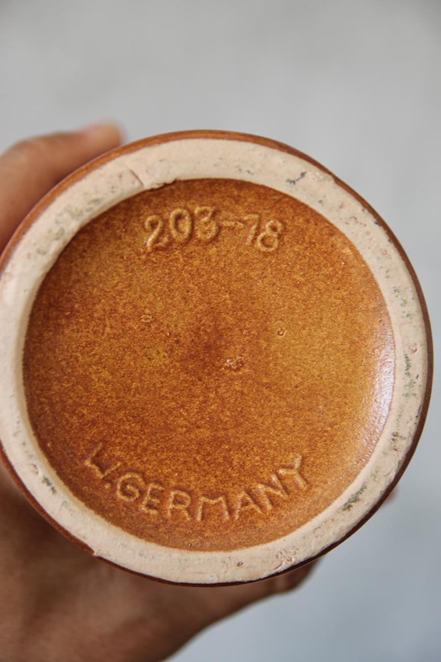 Terracotta Vaso Scheurich Rosso Marrone Tan 203-18 Germania Ovest in vendita