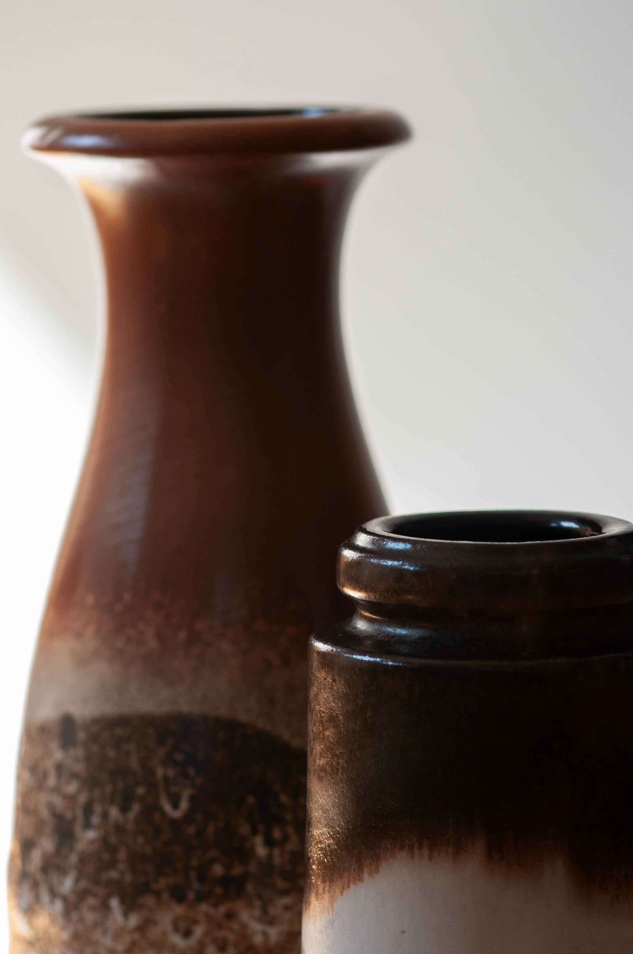 Collectional : Ensemble de 3 vases Vintage en céramique Scheurich 